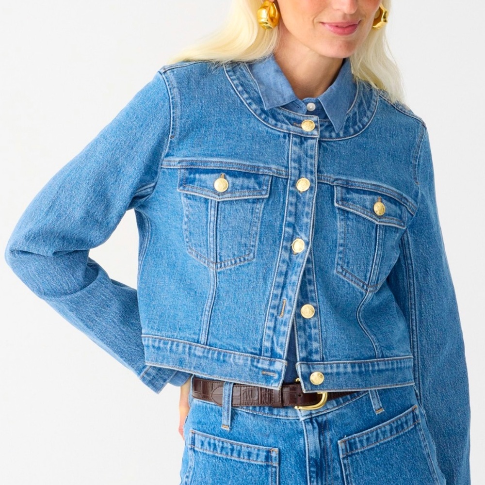 NWT Louisa Patch Pocket Denim Lady Jacket